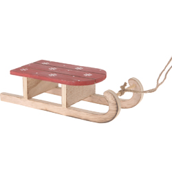 Kerst hanger slee (rood)